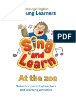 Sing and Learn at The Zoo Activities