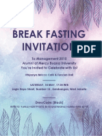 Invitation For Break Fasting