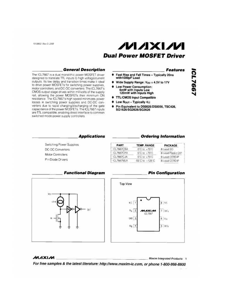 Icl7667 PDF | PDF