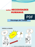 Psicología del Trabajo: Teoría de Maslow y Clasificación de Necesidades Humanas