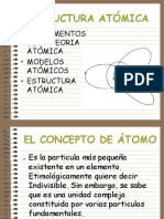 Estructura atómica: modelos y partículas fundamentales