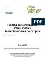 Certificacion de Fincas Cafeteras