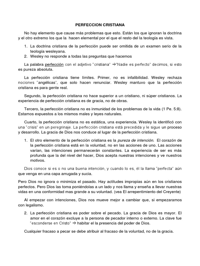 Perfeccion Cristiana | PDF | Gracia en el cristianismo | Dios