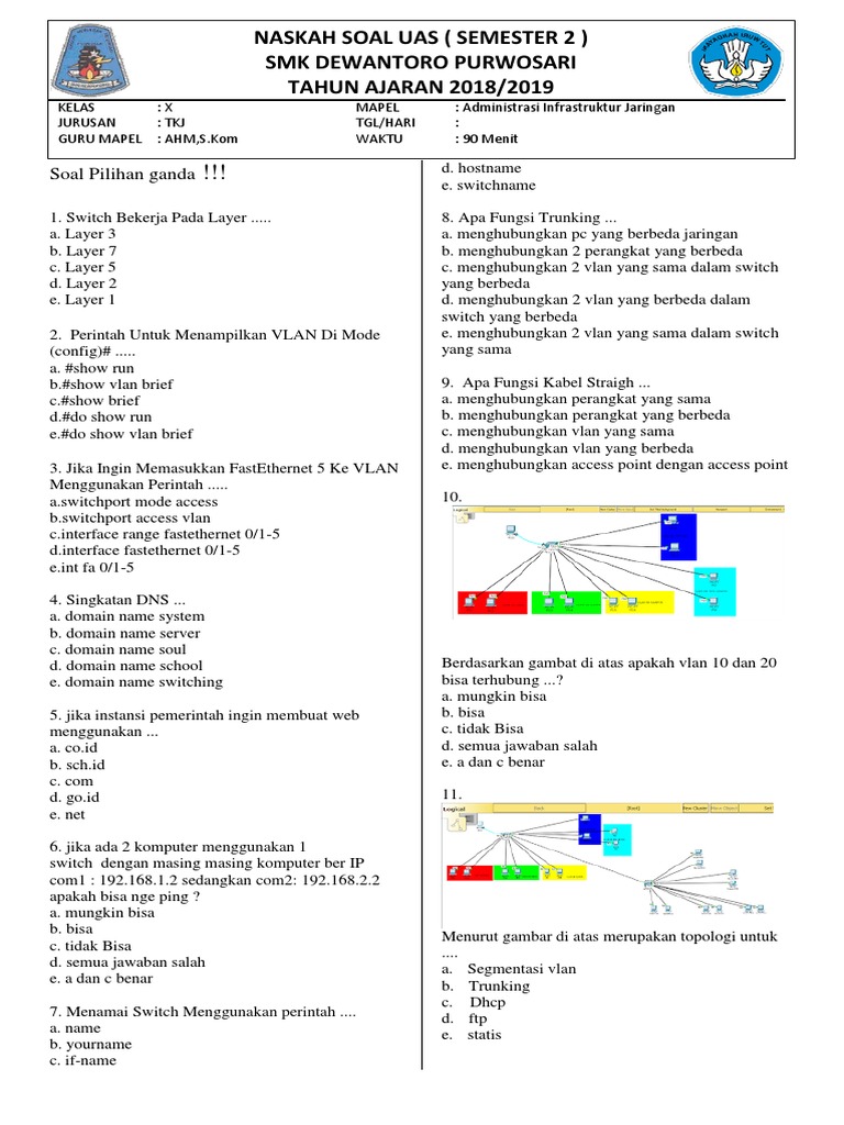 Contoh Soal Administrasi Server Dan Pembahasannya Materi Tkj Kelaas 11