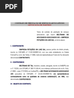 Modelo Contrato Honorarios Advocaticios Advocacia de Partido