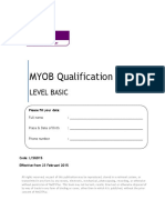 MYOB Qualification Test: Level Basic