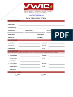 Dealer Profile Form: Contact Information
