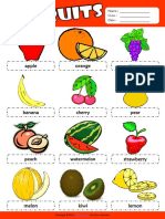 Fruits Esl Picture Dictionary For Kids