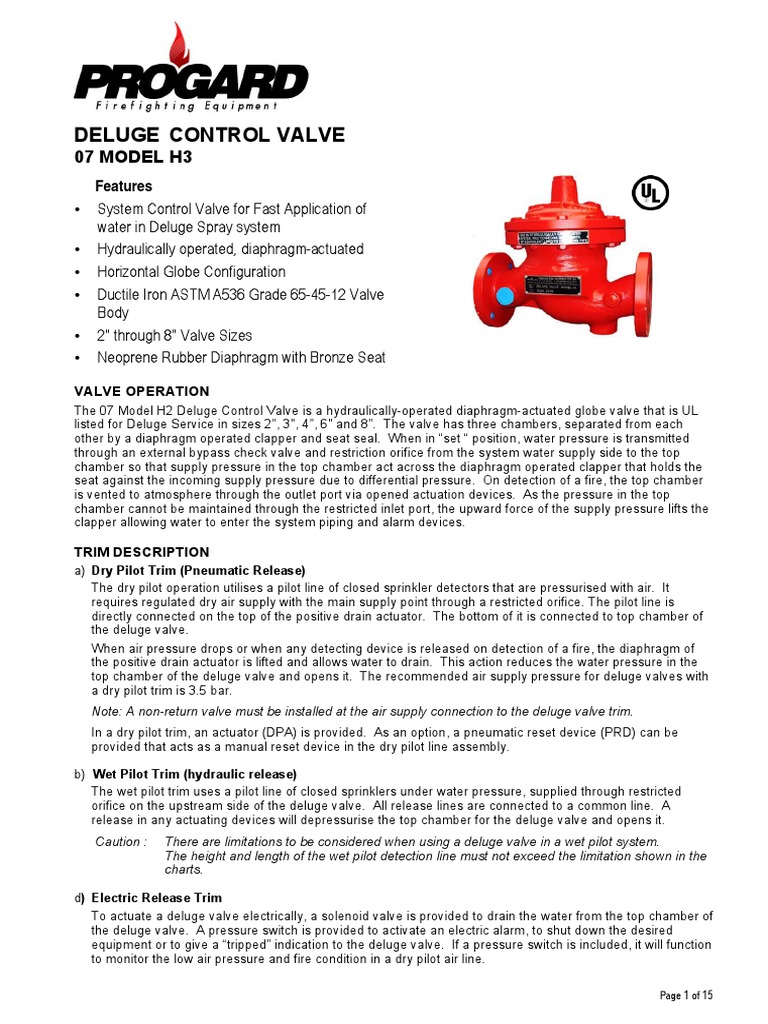 Progard H3 | Download Free PDF | Fire Sprinkler System | Valve