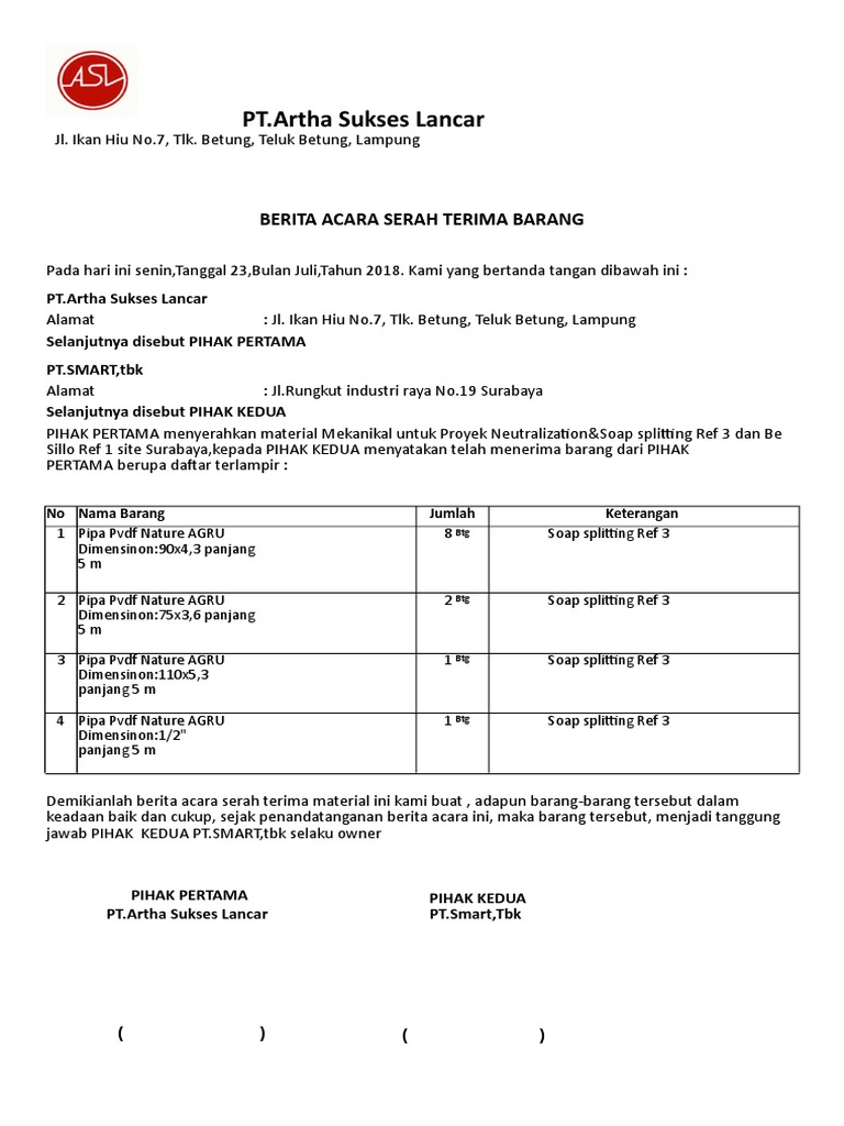 Surat Jalan Xlsx