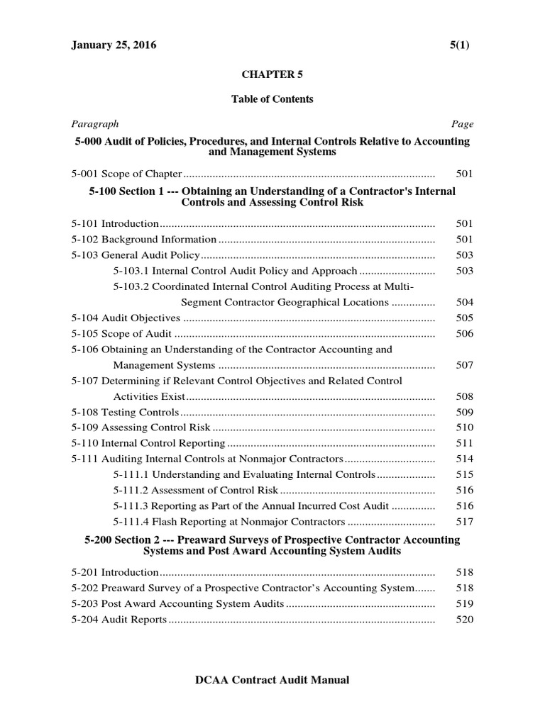 Chapter 05 Audit Of Accounting And Management Systems Pdf Internal Control Audit