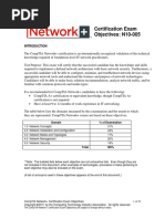 Certification Exam Objectives: N10-005: Domain % of Examination