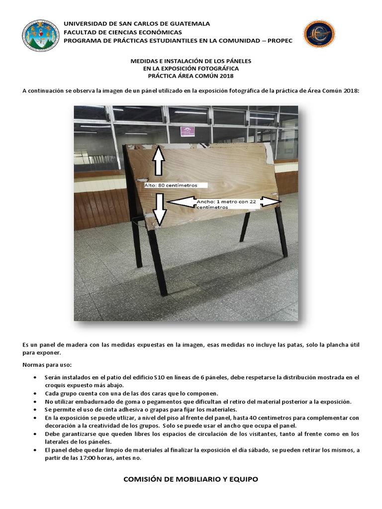 Medidas y Normas de Paneles de Exposición | PDF