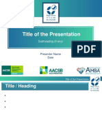 Standard Template For Presentation - IIMI