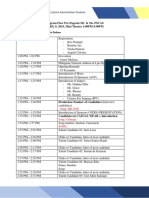 Pscas: Program Flow Pre-Pageant Mr. & Ms. PSCAS APRIL 8, 2019, Mini Theater 1:00PM-5:00PM