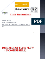 Fluid Mechanics-1: Prepared by Prof: Abdul Samad Mechanical Engineering Department. 2017