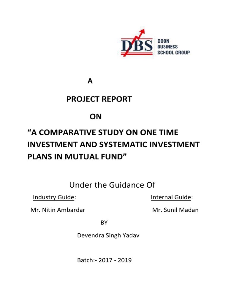 Devendra Singh Yadav-Project Report | PDF | Mutual Funds | Investing