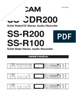 SS-CDR200 SS-R200 SS-R100: Solid State/CD Stereo Audio Recorder