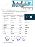 Soal Matematika Kelas 3 SD Bab 5 Pengukuran Panjang, Waktu Dan Berat Dan Kunci Jawaban