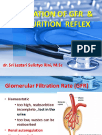 Regulation of GFR Micturition Reflex