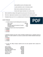 Cash and Cash Equivalent Quiz