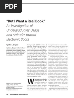 But I Want A Real Book: An Investigation of Undergraduate's Usage and Attitudes Toward Electronic Books