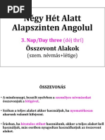 Négy Hét Alatt Alapszinten Angolul - 3. Nap