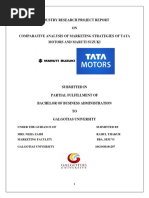 Industry Research Project Report ON Comparative Analysis of Marketing Strategies of Tata Motors and Maruti Suzuki