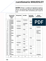 MAUDSLEY Baremos Cuestionarios