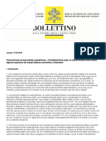 Oeconomicae et pecuniariae quaestiones.- Consideraciones para un discernimiento ético sobre algunos aspectos del actual sistema económico y financiero