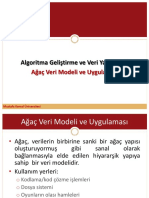 Algoritma Geliştirme Ve Veri Yapıları 9 Ağaç Veri Modeli Ve Uygulaması. Mustafa Kemal Üniversitesi