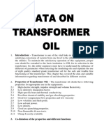 Data For Oil Used in Transformer