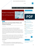 Business Correspondent Roles and Responsibilities - Mkerj