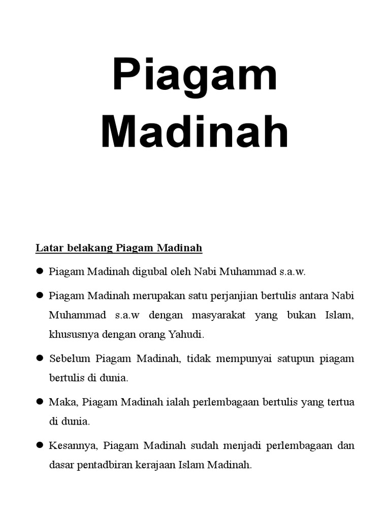 Piagam Madinah Pdf