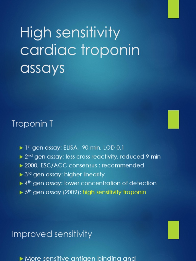 High Sensitivity Cardiac Troponin Assays | PDF | Teaching Methods ...
