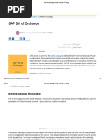 Bill of Exchange in Sap