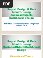 Report Design & Data Monitor Using Businessobjects Dashboard Design