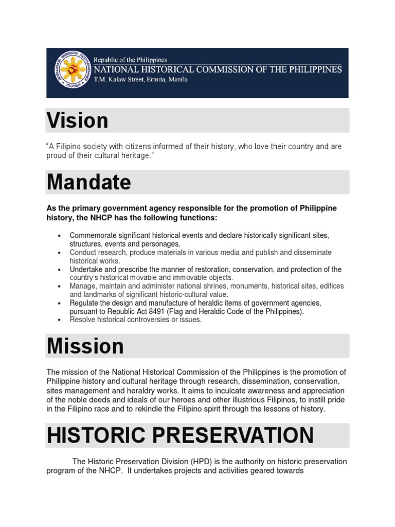 Vision Mandate | PDF | Historic Preservation