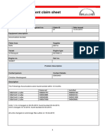 Component claim sheet details burst accumulator replacements
