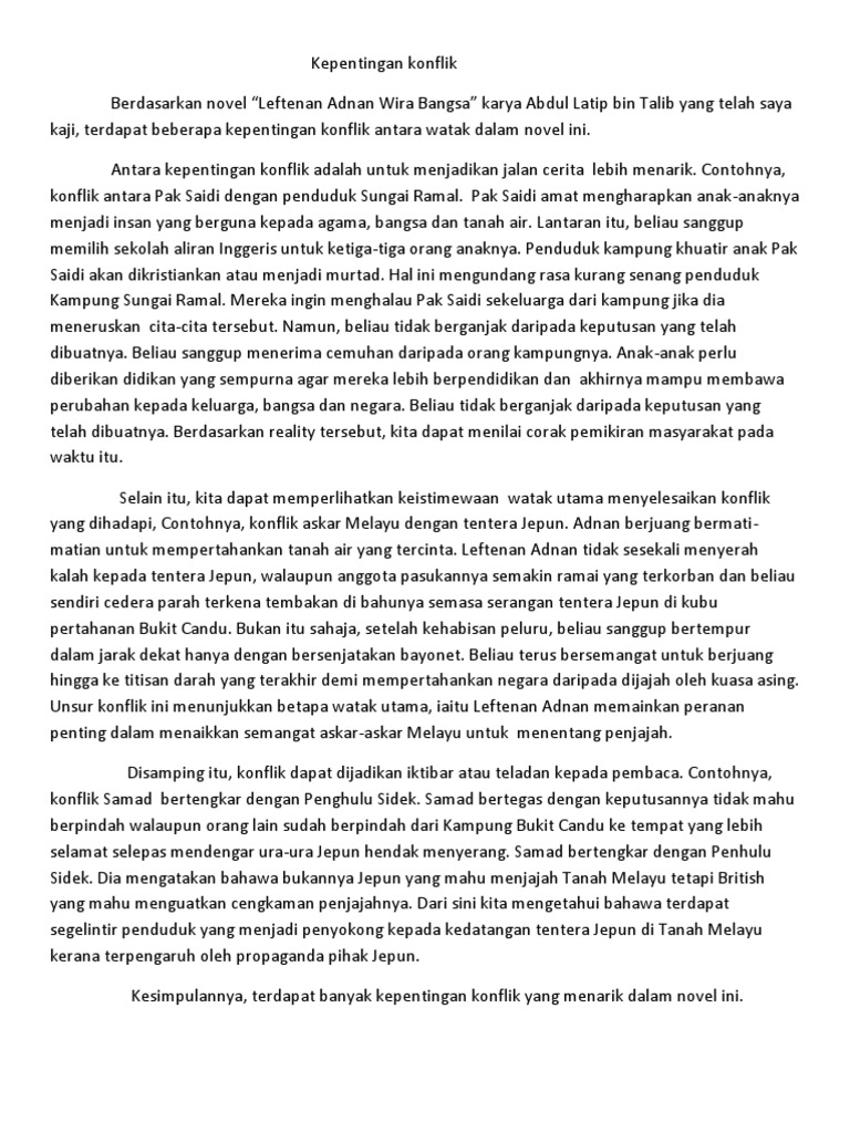Spm Novel Tirani Pdf