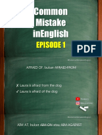 Common Mistake Inenglish: Episode 1