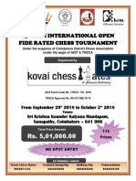 13 KCM International Open Fide Rated Chess Tournament