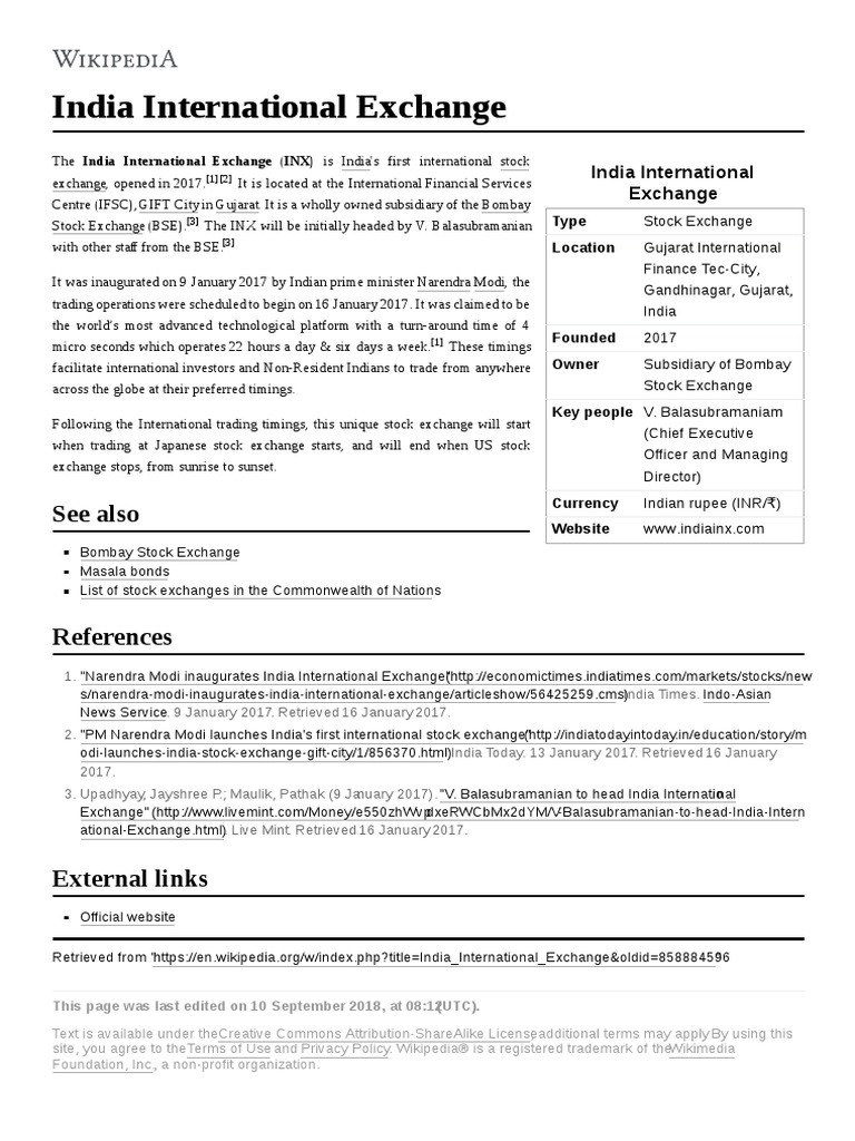 India International Exchange | PDF | Narendra Modi | Financial Markets