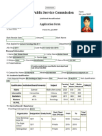 AJK Public Service Commission: Application Form
