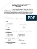 "Motivational Values and Professionalism of Certified Public Accountants in Batangas City and Lipa City" Questionnaire