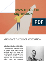 Maslow'S Theory of Motivation: Submitted by Yadhu Krishna R.S