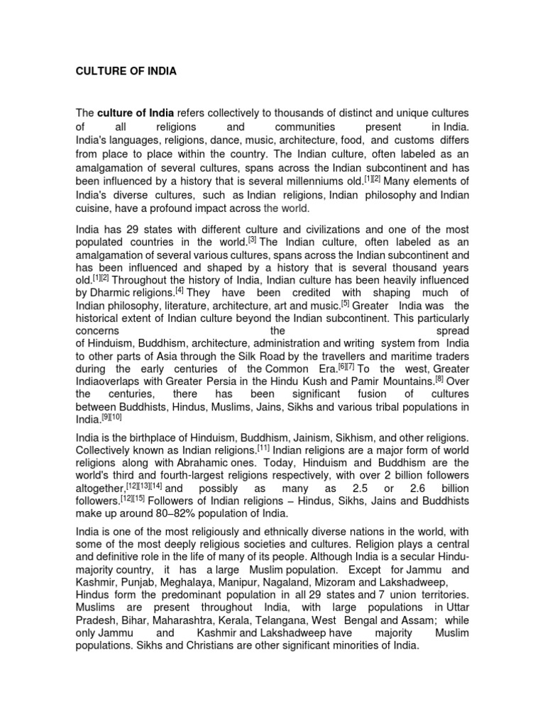 Culture of India | PDF | Atheism | Indian Religions