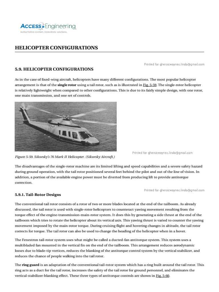 Helicopter Configurations PDF Helicopter Rotor Helicopter