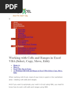 Working With Cells and Ranges in Excel VBA (Select, Copy, Move, Edit)