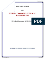 Lecture Notes On Utilization of Electric PDF
